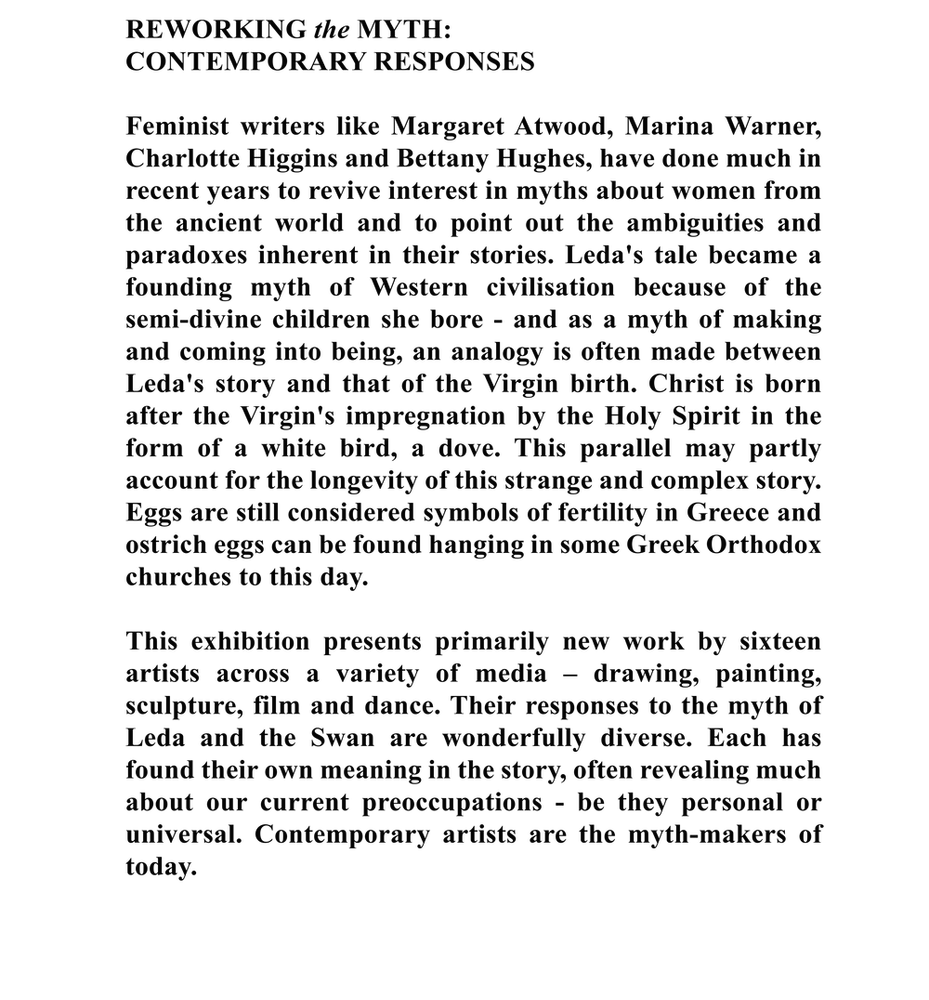 Leda and the Swan - Reworking the Myth