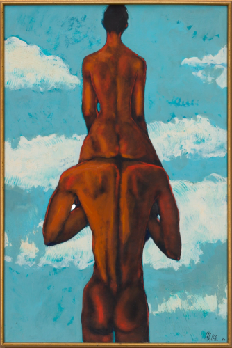 Woman on Man's Shoulders