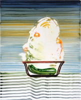 Bowl of ice fruits