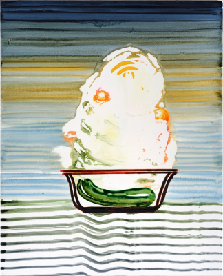 Bowl of ice fruits