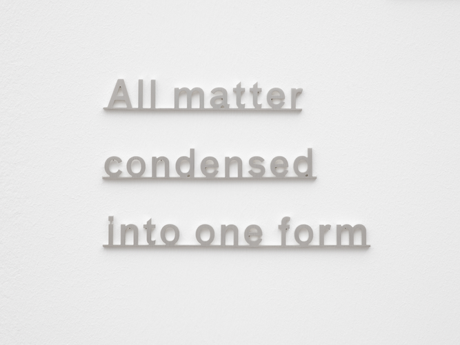 Ideas - (All matter condensed into one form)