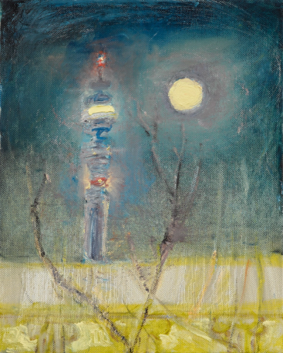 Tower, Moon, Tree, Museum