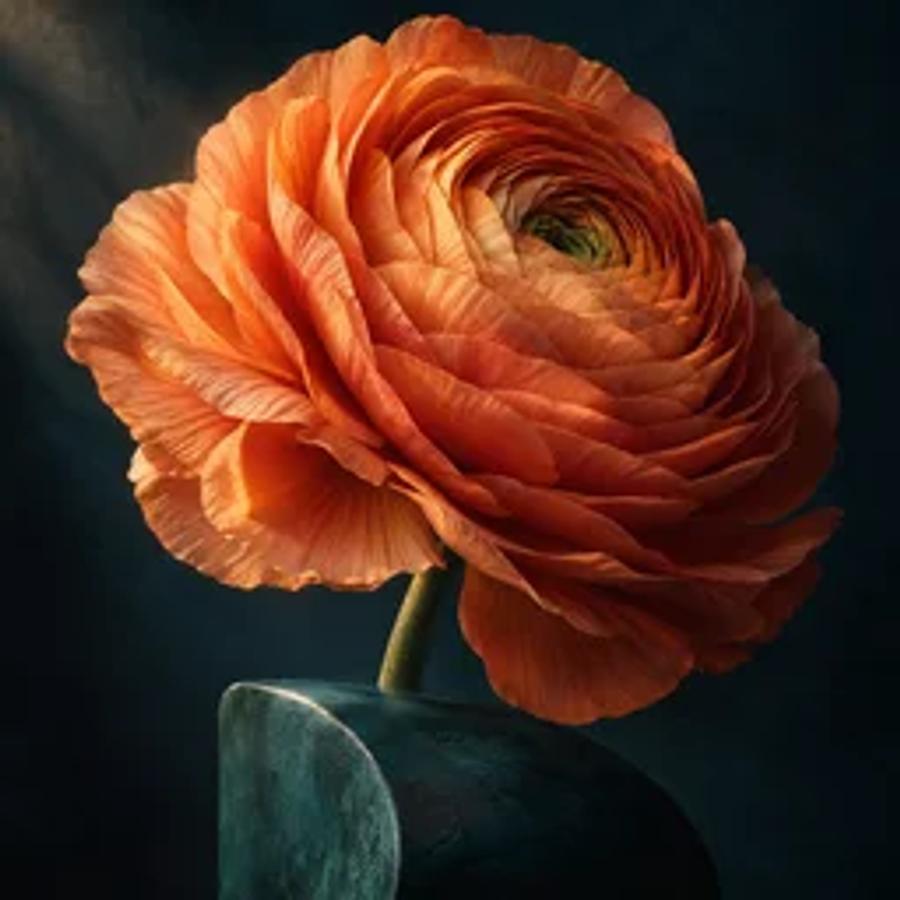 Orange flower against a soft background