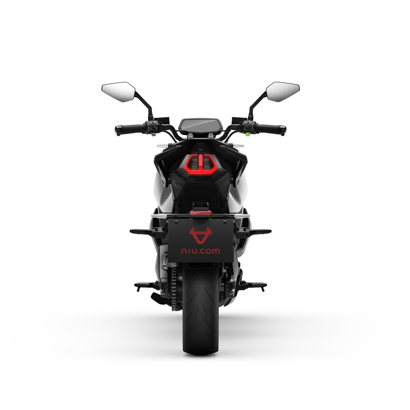 NIU RQi Sport en plata, vista trasera