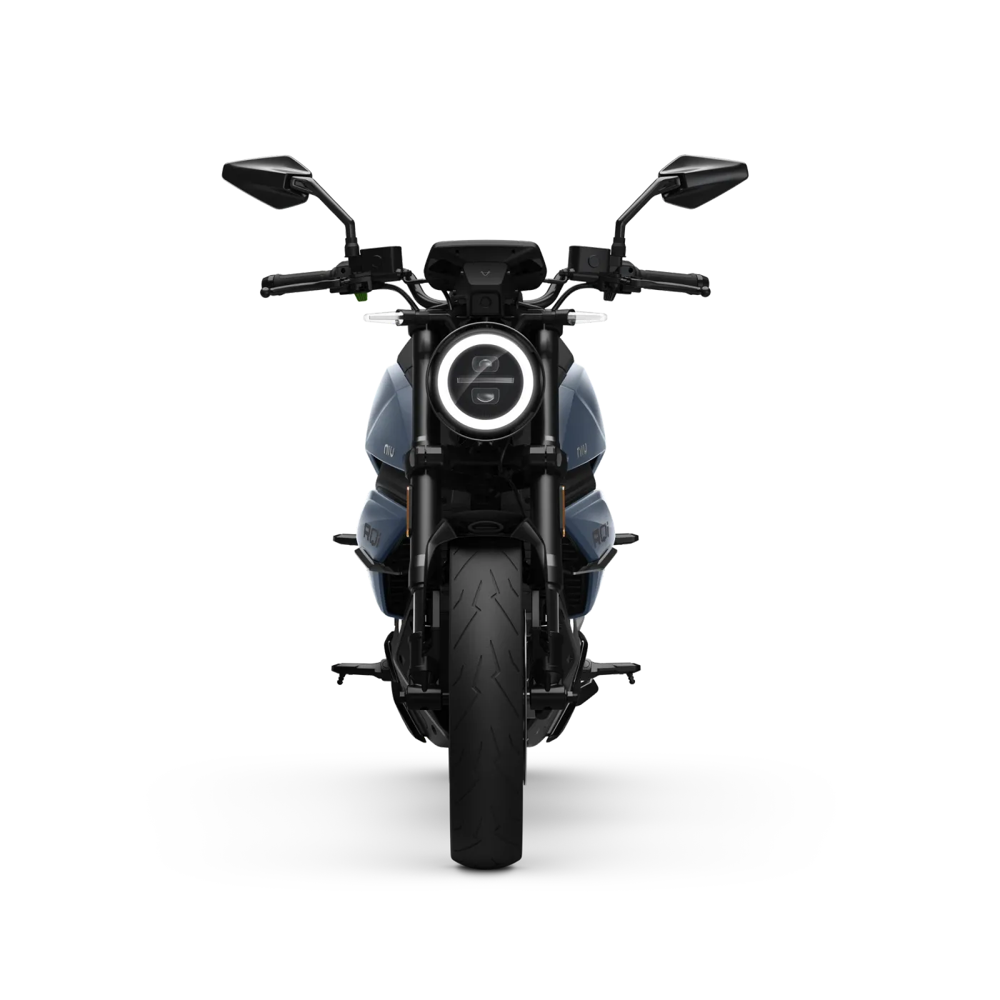 NIU RQi Sport en azul, vista frontal