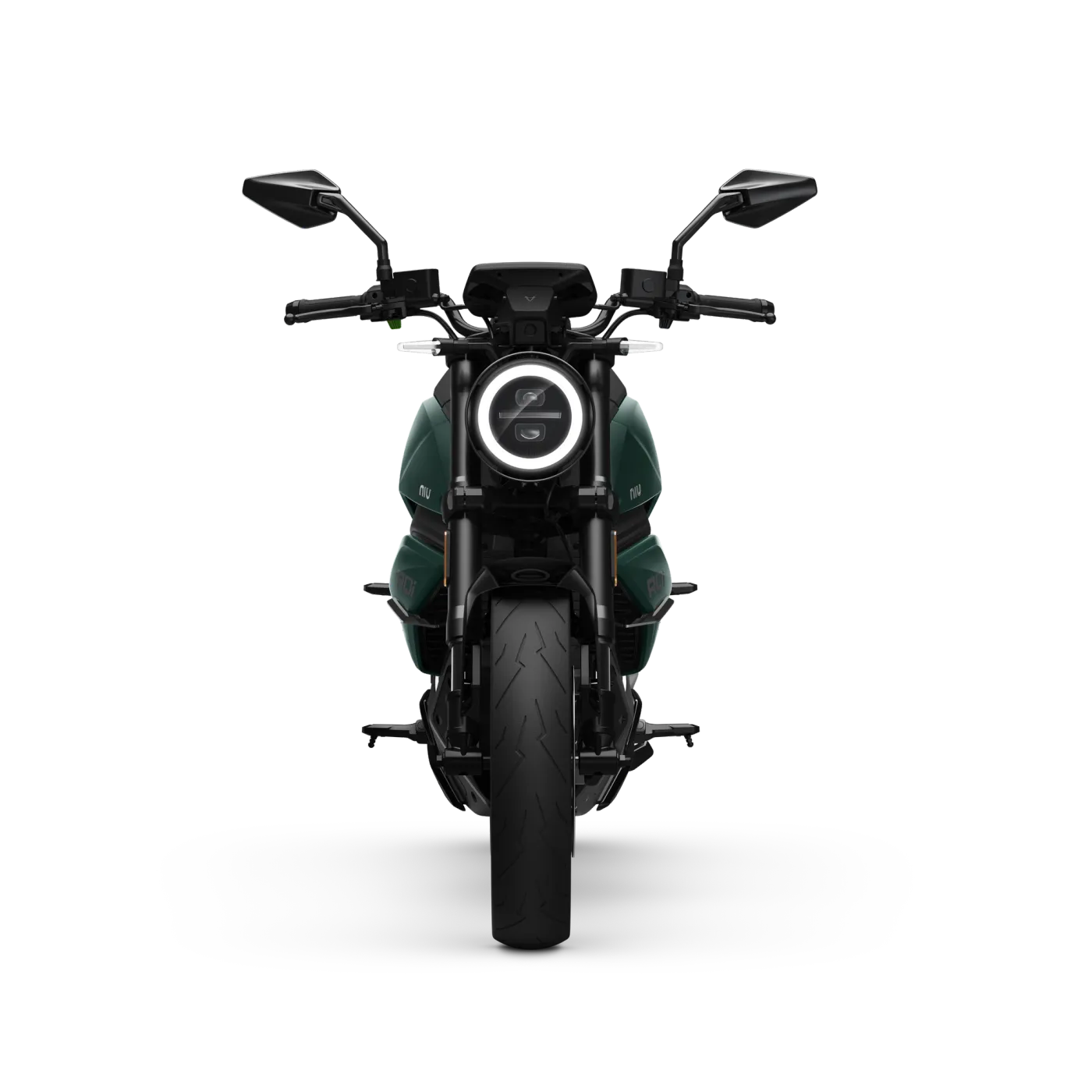 NIU RQi Sport en verde, vista frontal