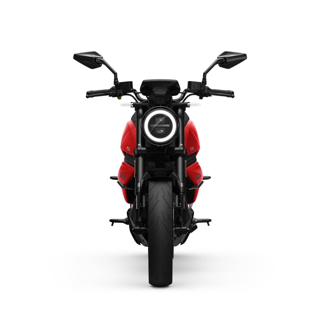 NIU RQi Sport en rojo, vista frontal