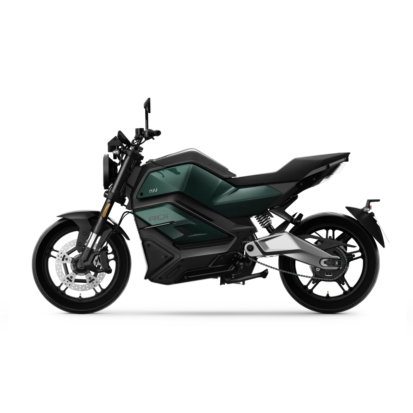 NIU RQi Sport en verde, vista lateral
