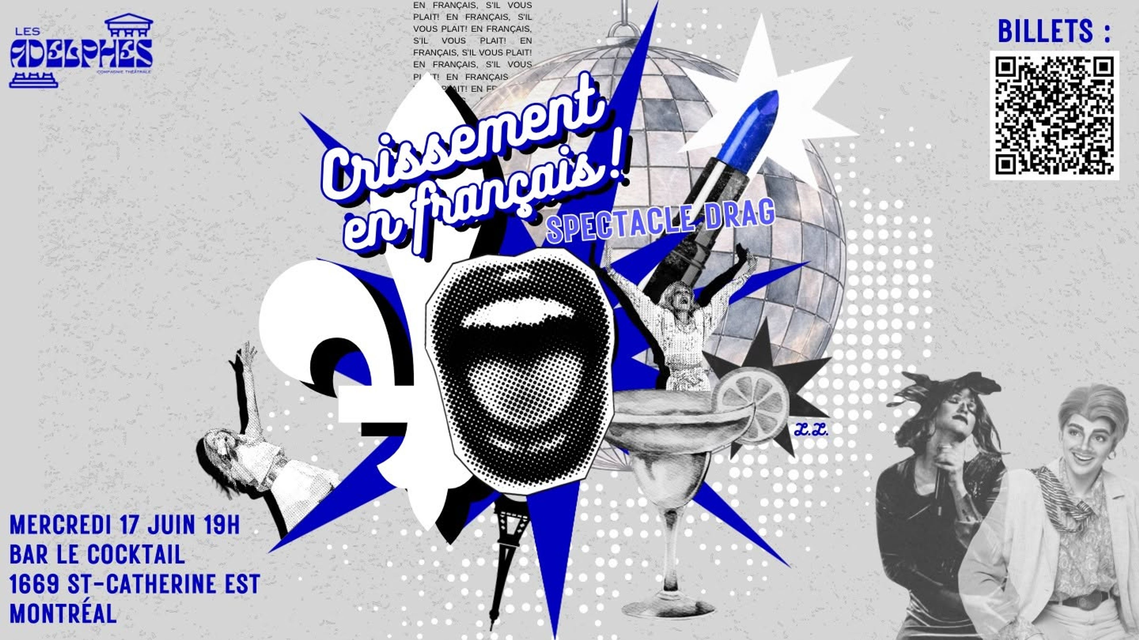 Spectacle Drag crissement en français 