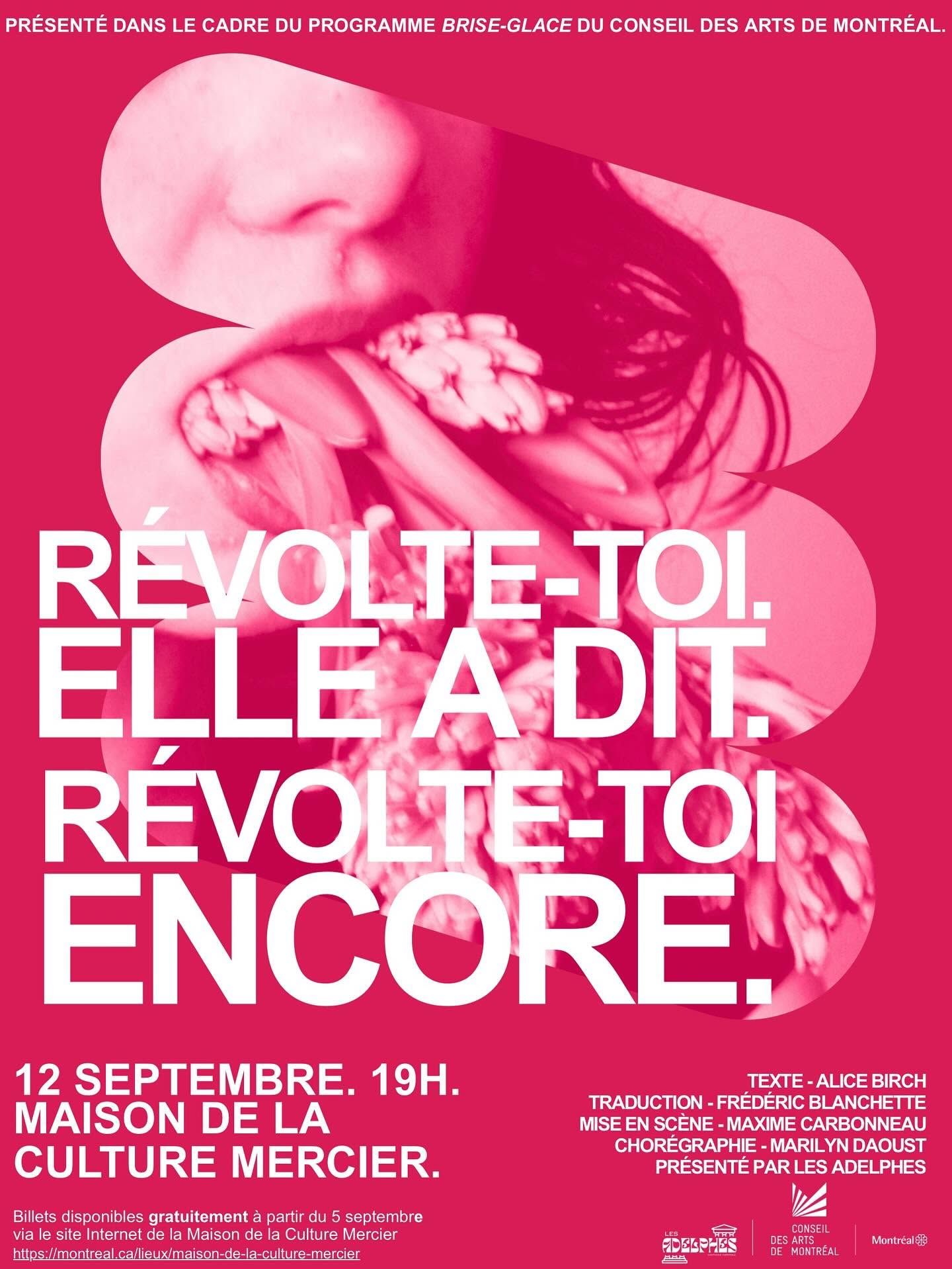 Révolte-toi. Elle a dit. Révolte-toi encore.