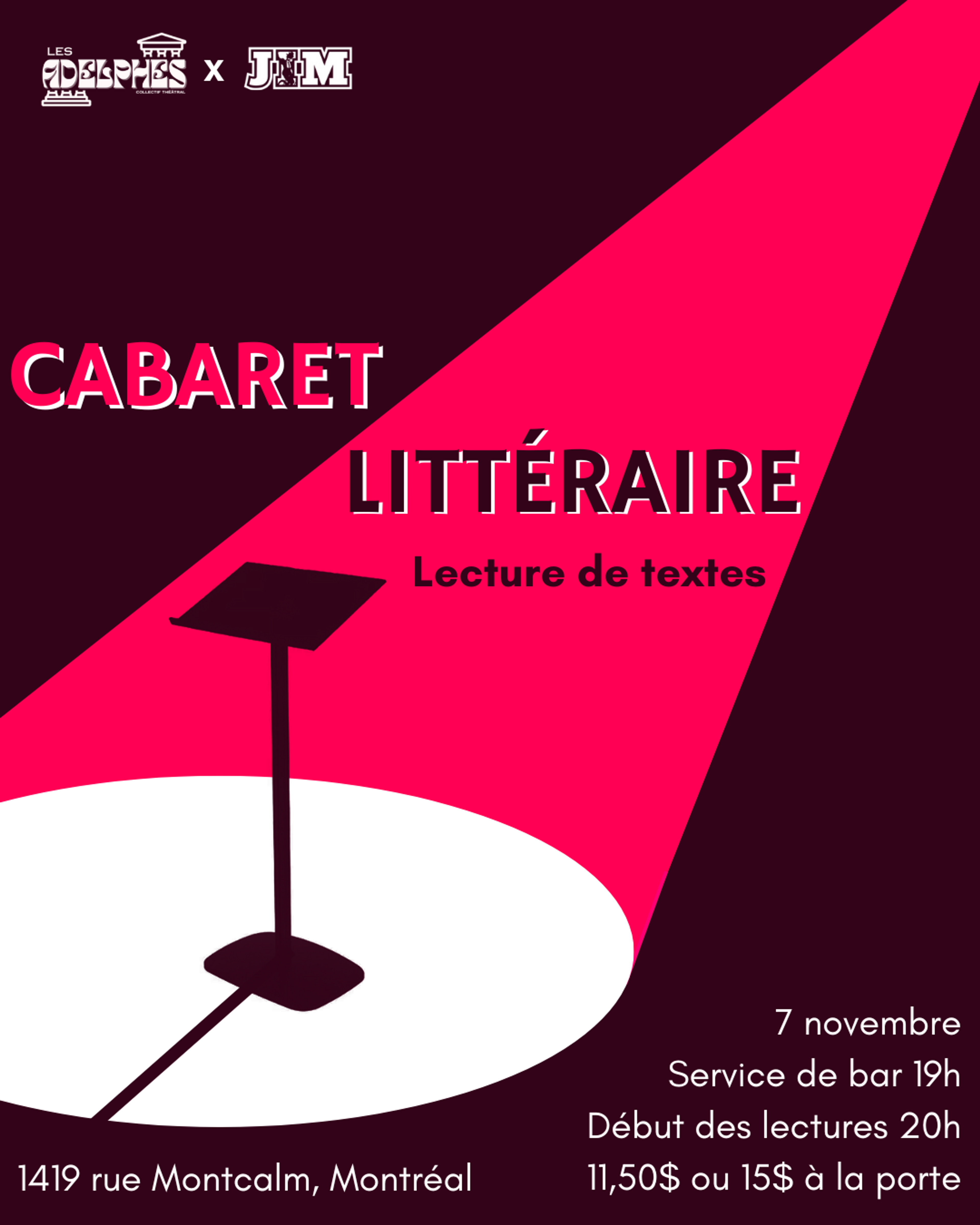 Affiche de Cabaret littéraire - 1e édition