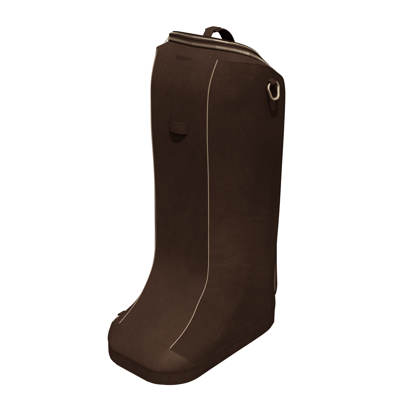 horse riding boot bag in brown leather
