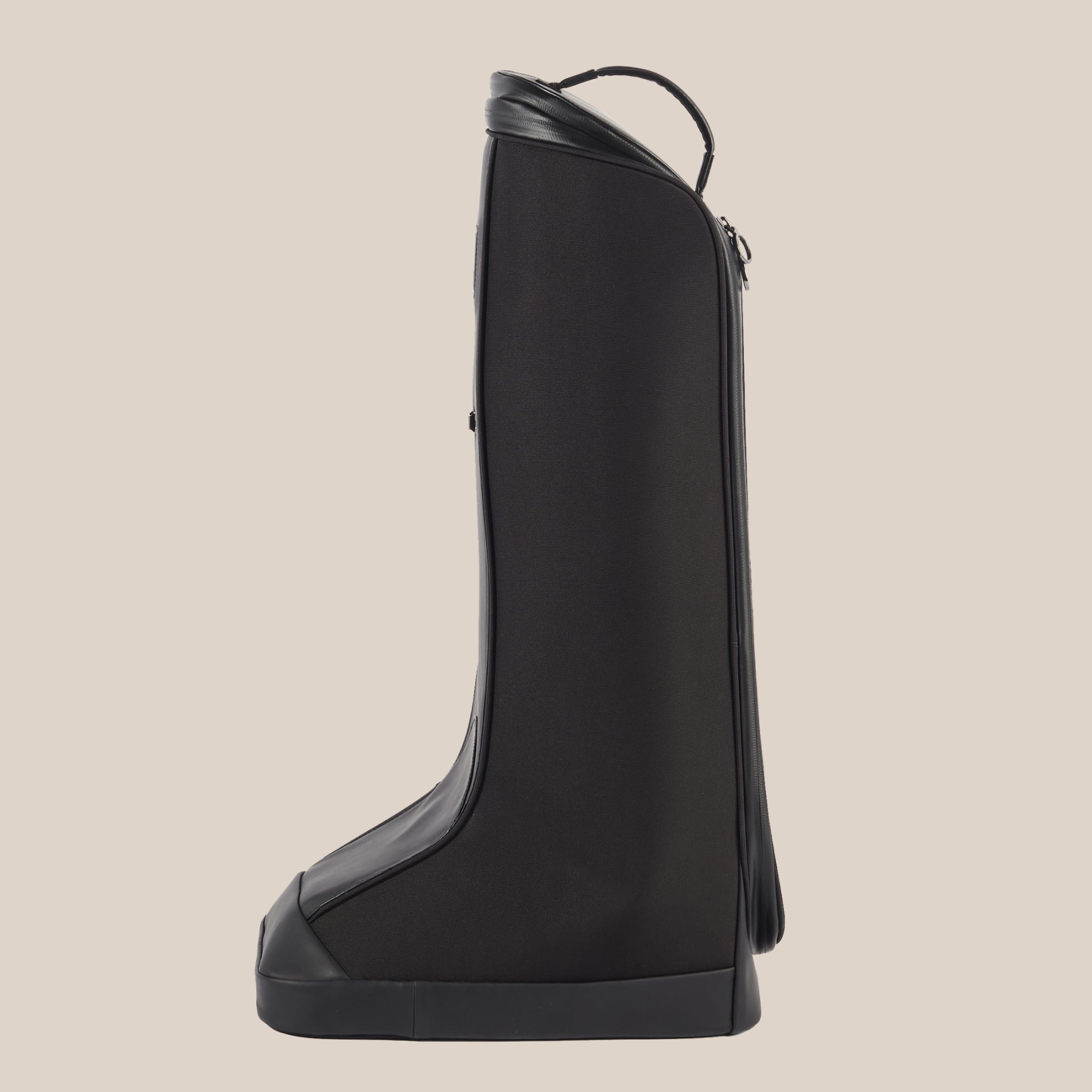 horse riding boot bag in black leather