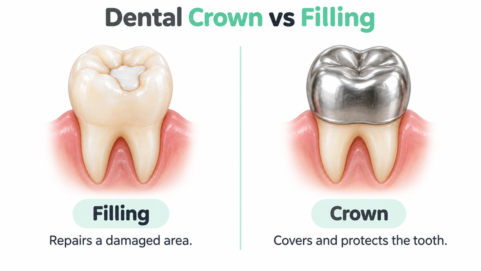 Dental Crown vs Filling