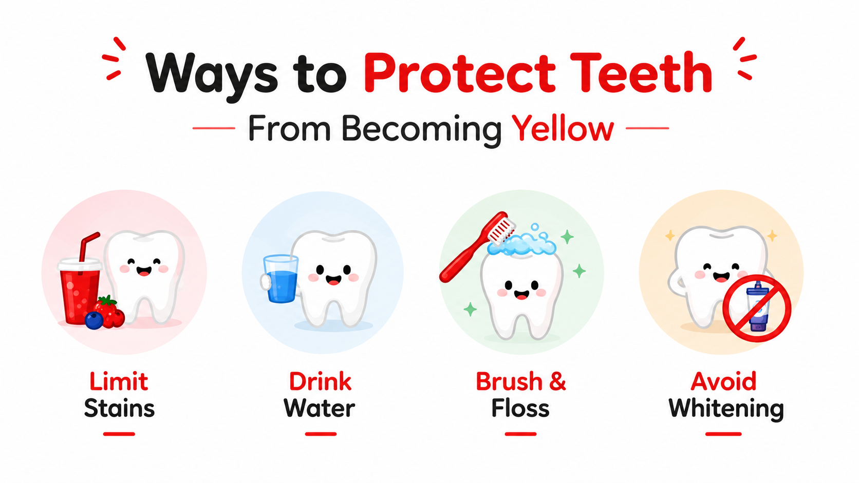 ways to protect teeth from becoming yellow