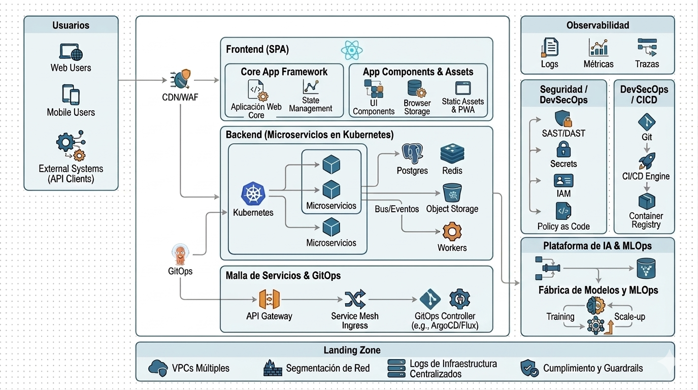 Diagrama de arquitectura cloud
