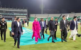 Chief Minister Maryam Nawaz made an appearance at Gaddafi Stadium to uplift the spirits of the athletes at the PSL inaugural match.