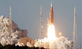 NASA’s Artemis II mission, featuring the Space Launch System (SLS) and the Orion spacecraft, launches from Kennedy Space Center on April, as it begins its crewed journey around the Moon. — Reuters