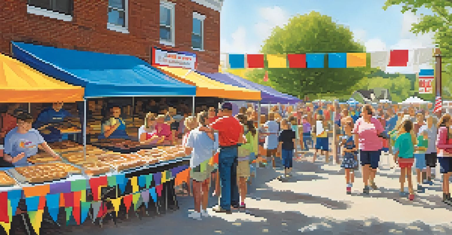 A community fundraising event for amateur sports, showcasing families and volunteers engaged in various activities.