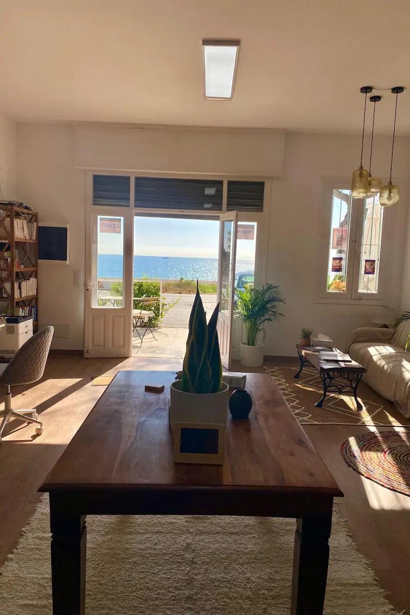 The view from inside DeskSpace coworking