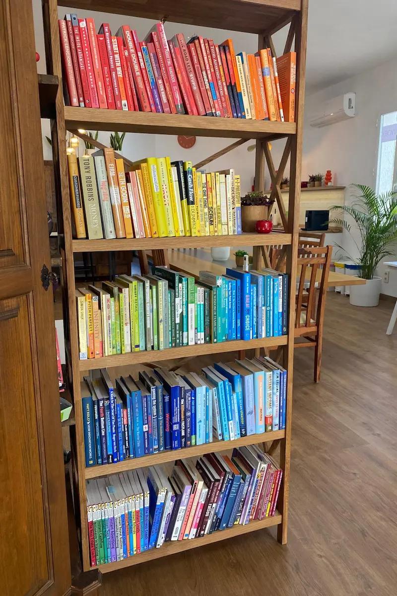 The book library at DeskSpace