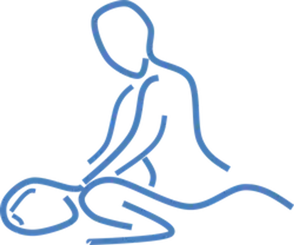 Line drawing of massage