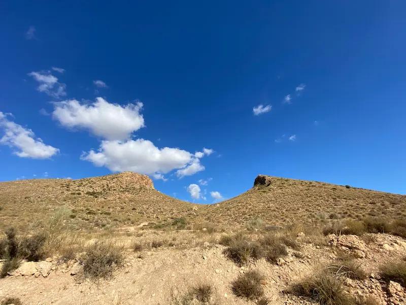 El Hoyazo Crater - clearly showing the crater against a blue sky