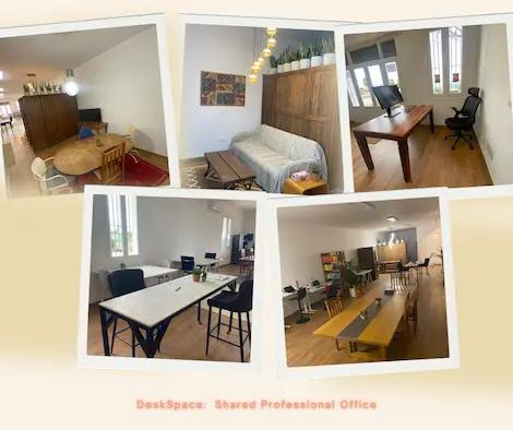 Upcycled furniture in the DeskSpace interior