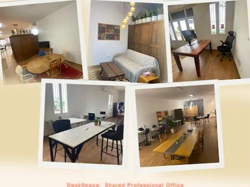 Upcycled furniture in the DeskSpace interior
