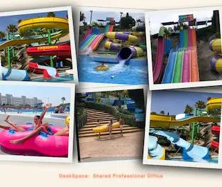 Photos taken of AquaVera put into a collage.