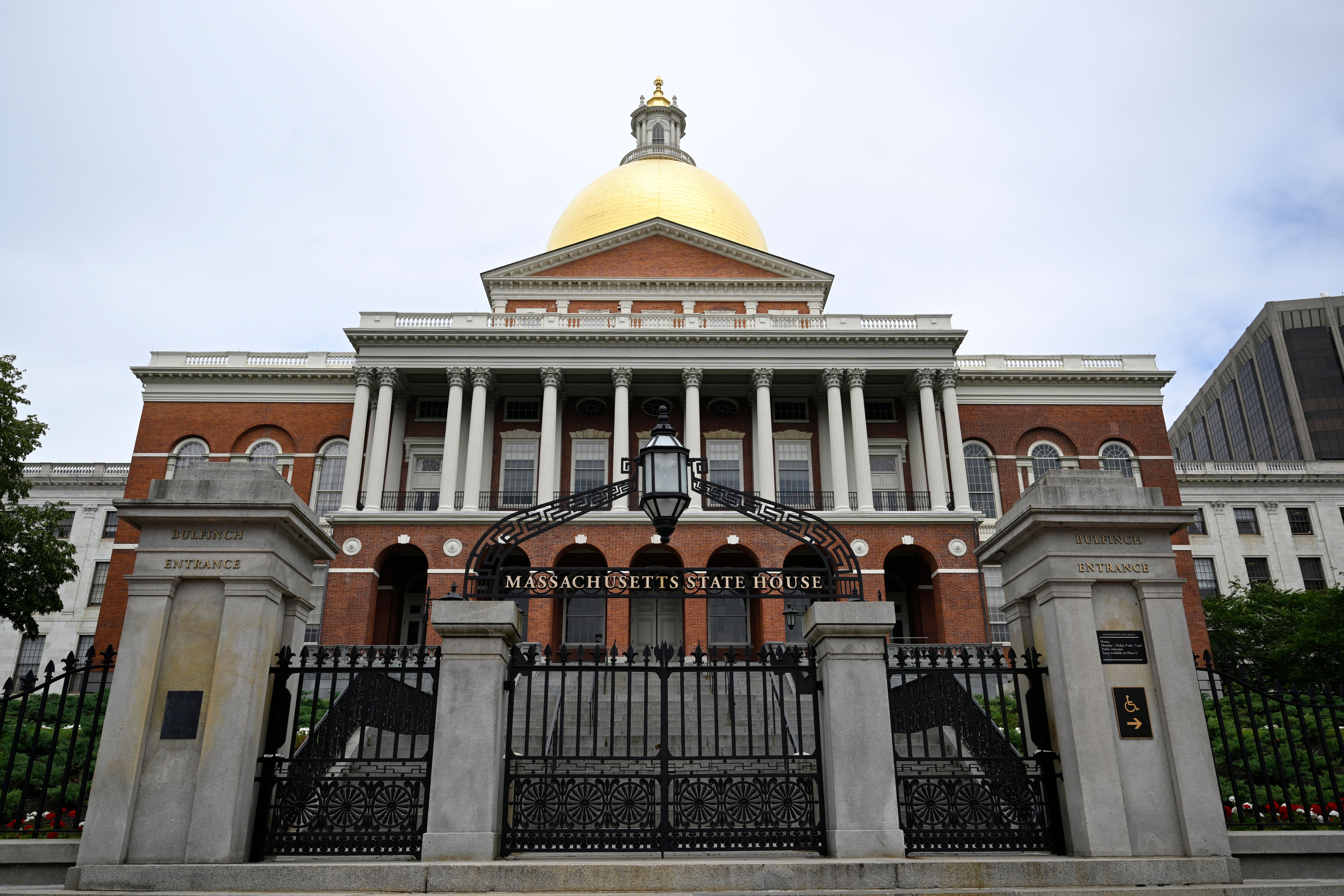 The Massachusetts State House is viewed, Friday, July 12, 2024, in Boston. (Phelan M. Ebenhack via AP)