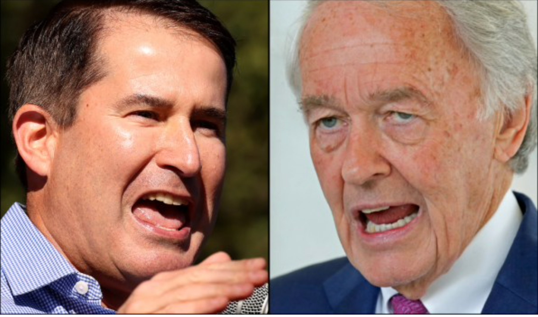 U.S. Rep. Seth Moulton has declared his run for Senate against Ed Markey. (Herald file photos)