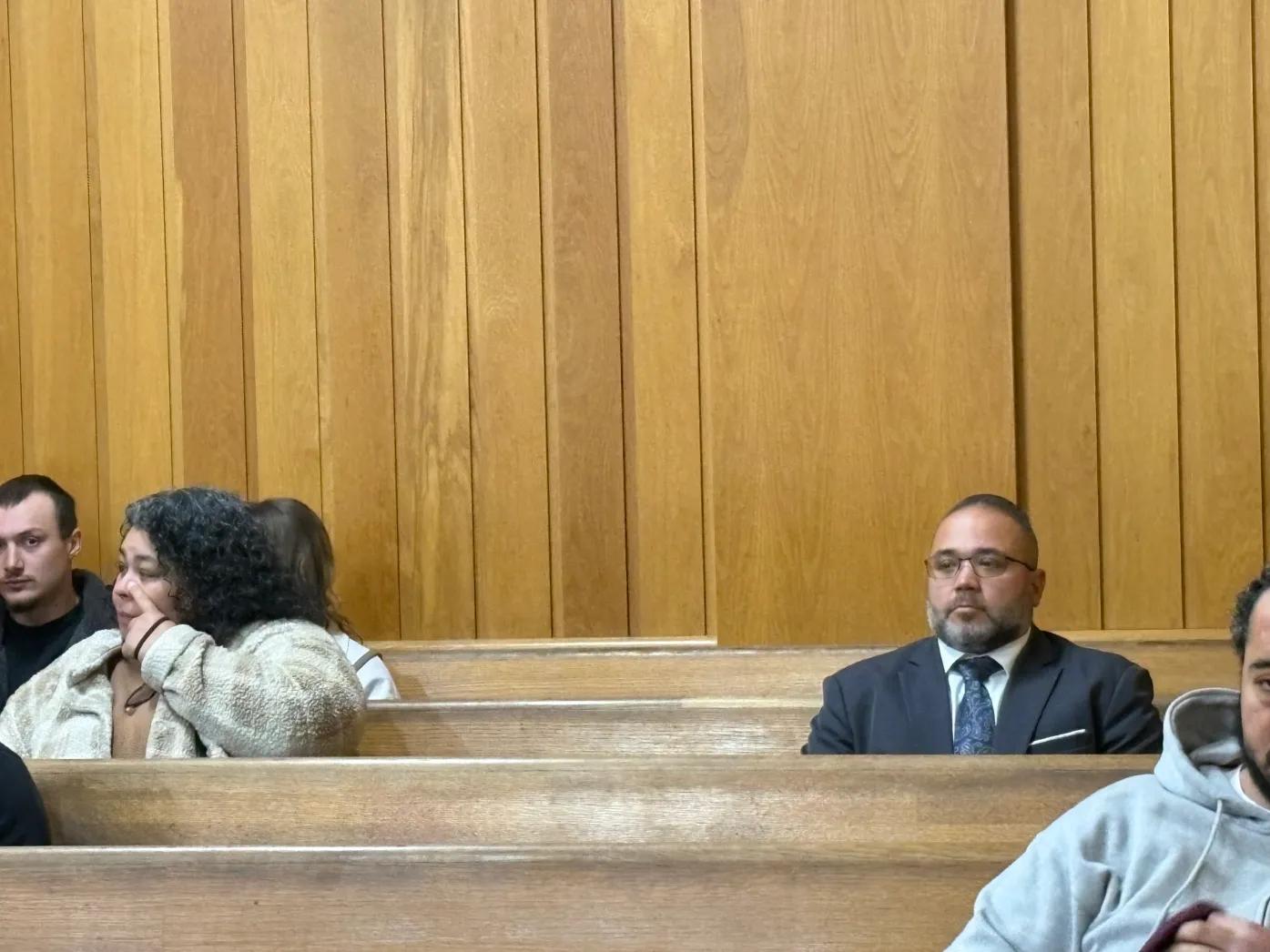 GOP Lt. Gov. candidate Shawn Oliver sits in a New Bedford court ahead of his OUI arraignment today. (Tim Dunn/Boston Herald)