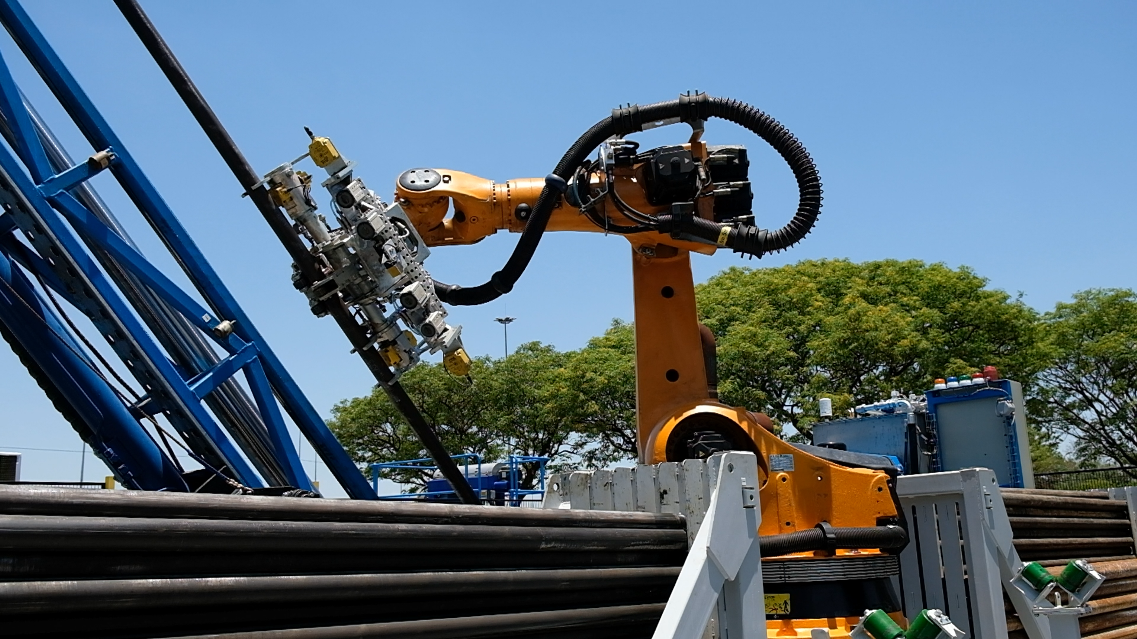 Frame grab 13 from Hall Core Drilling's drill-core bot test sequence at SAR Electronics, Pretoria