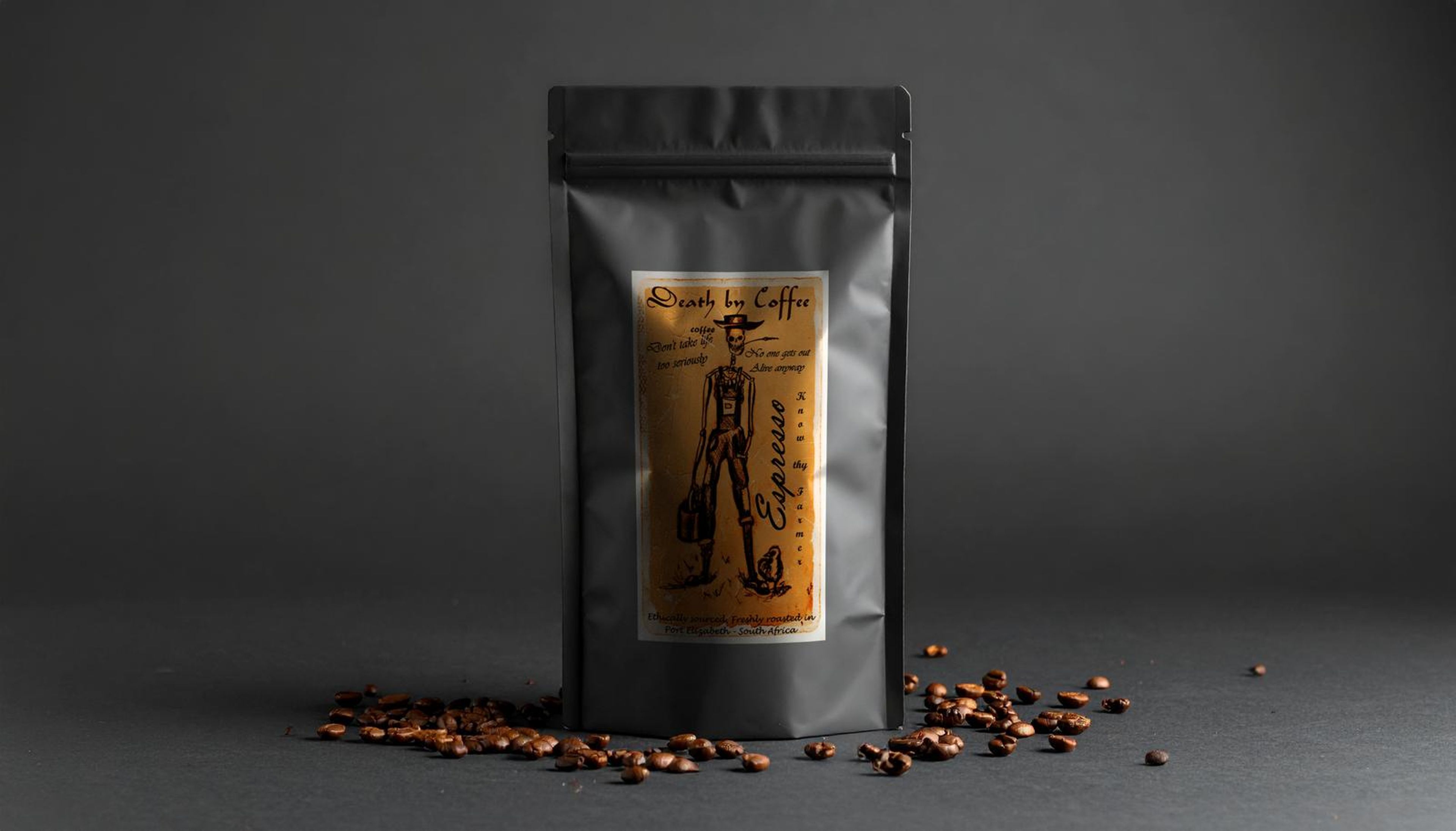 Death By Coffee digital product packshot