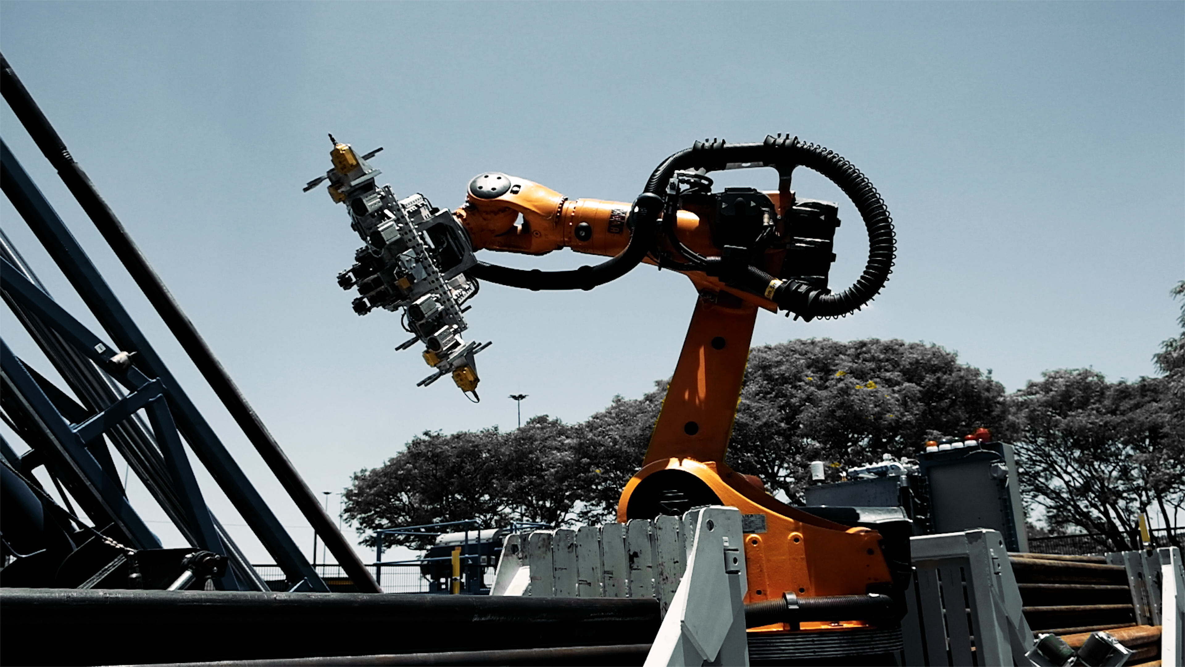 Frame grab 5 from Hall Core Drilling's drill-core bot test sequence at SAR Electronics, Pretoria