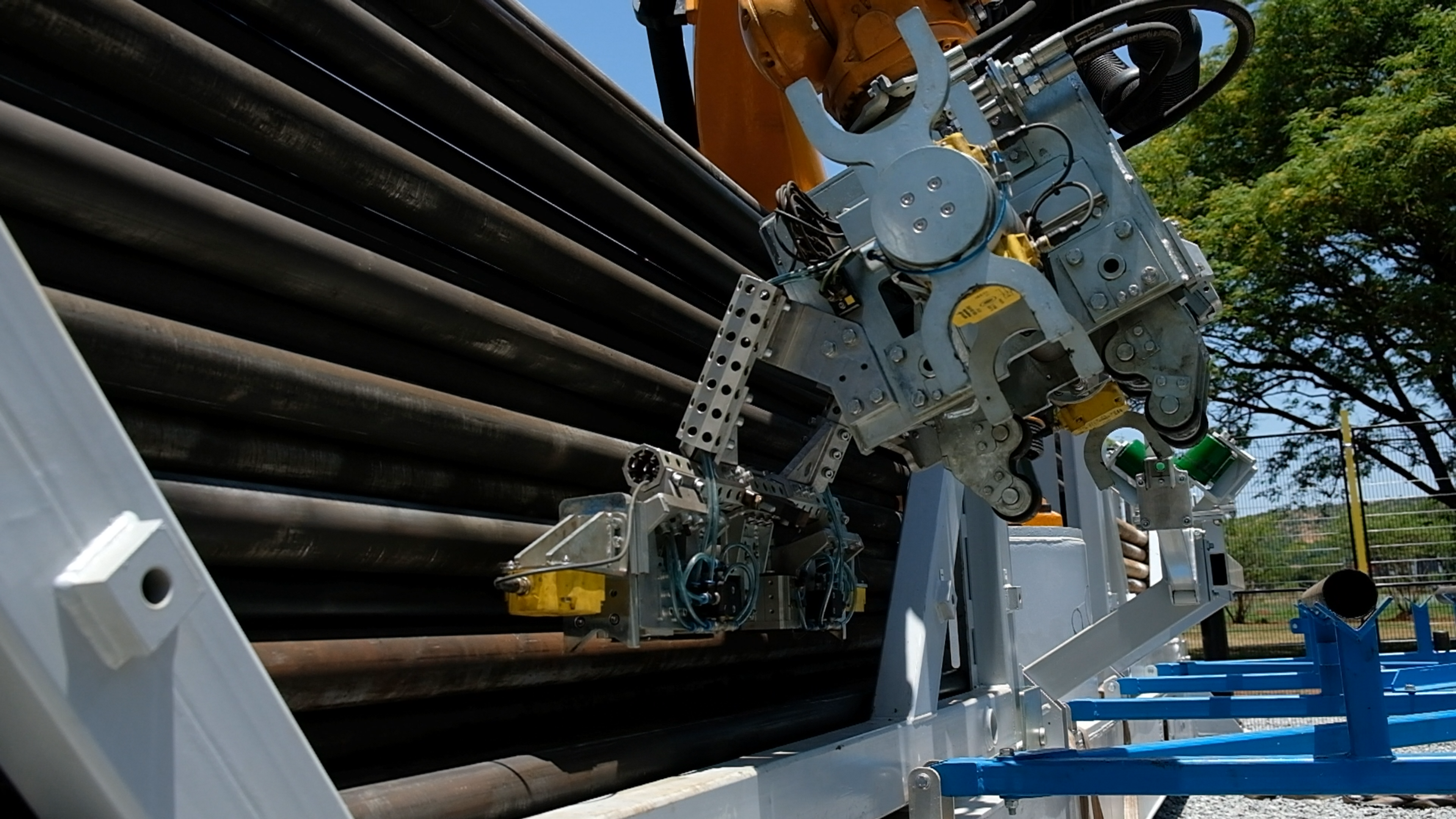 Frame grab 14 from Hall Core Drilling's drill-core bot test sequence at SAR Electronics, Pretoria