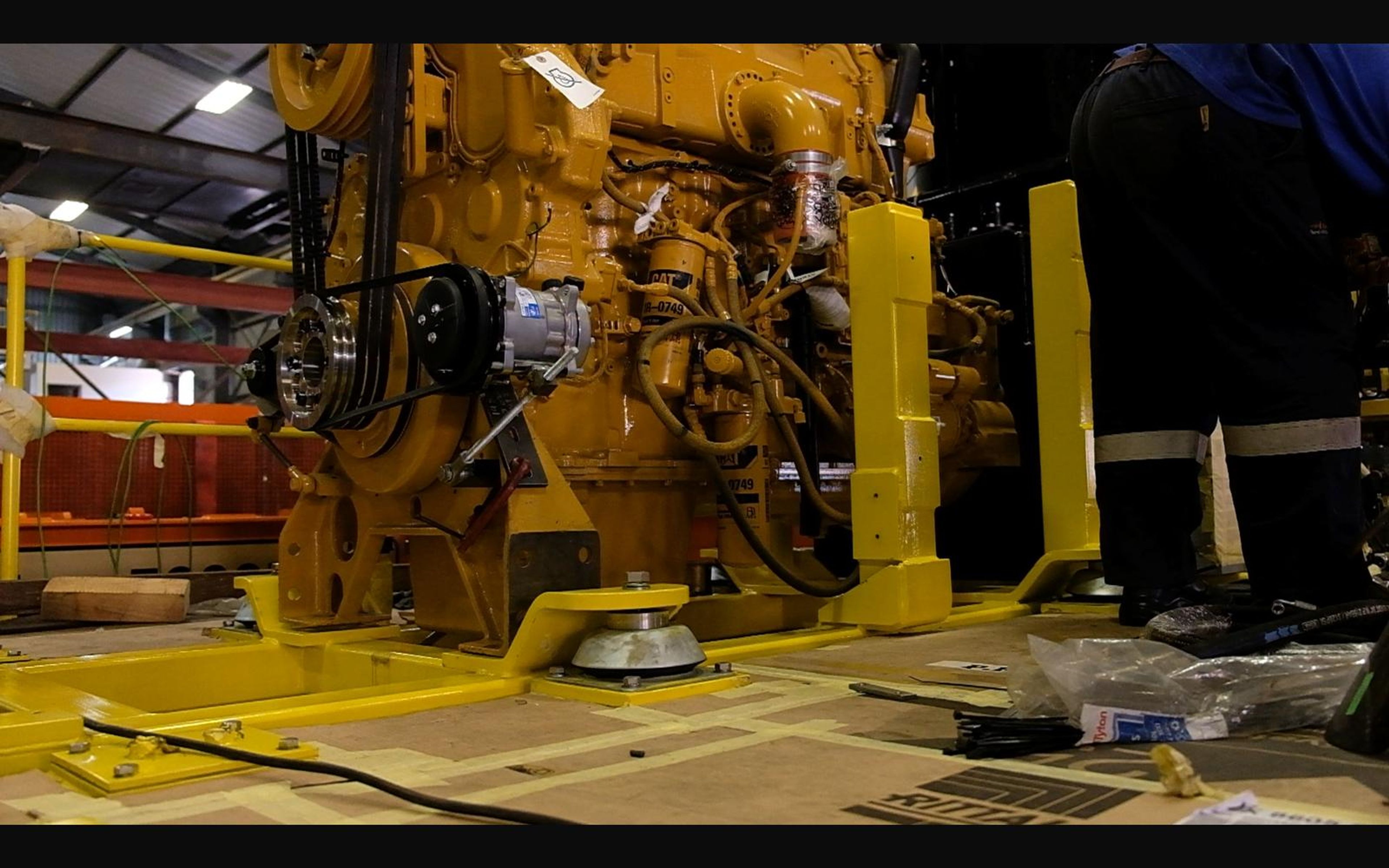 Salt harvester build, August 2022: engine and exhaust, shoot 15