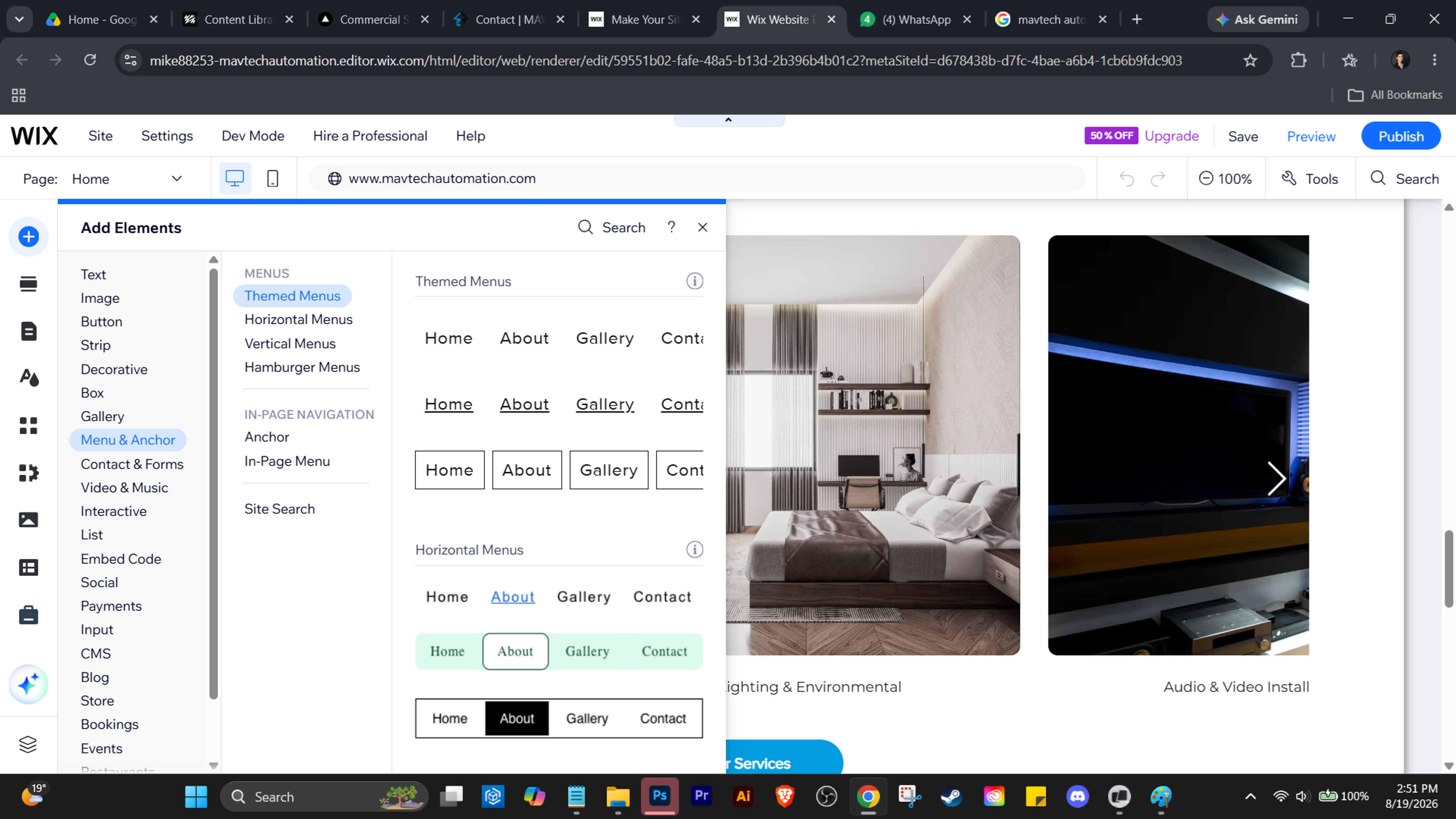 Behind the scenes, MAVTECH Automation website design in progress