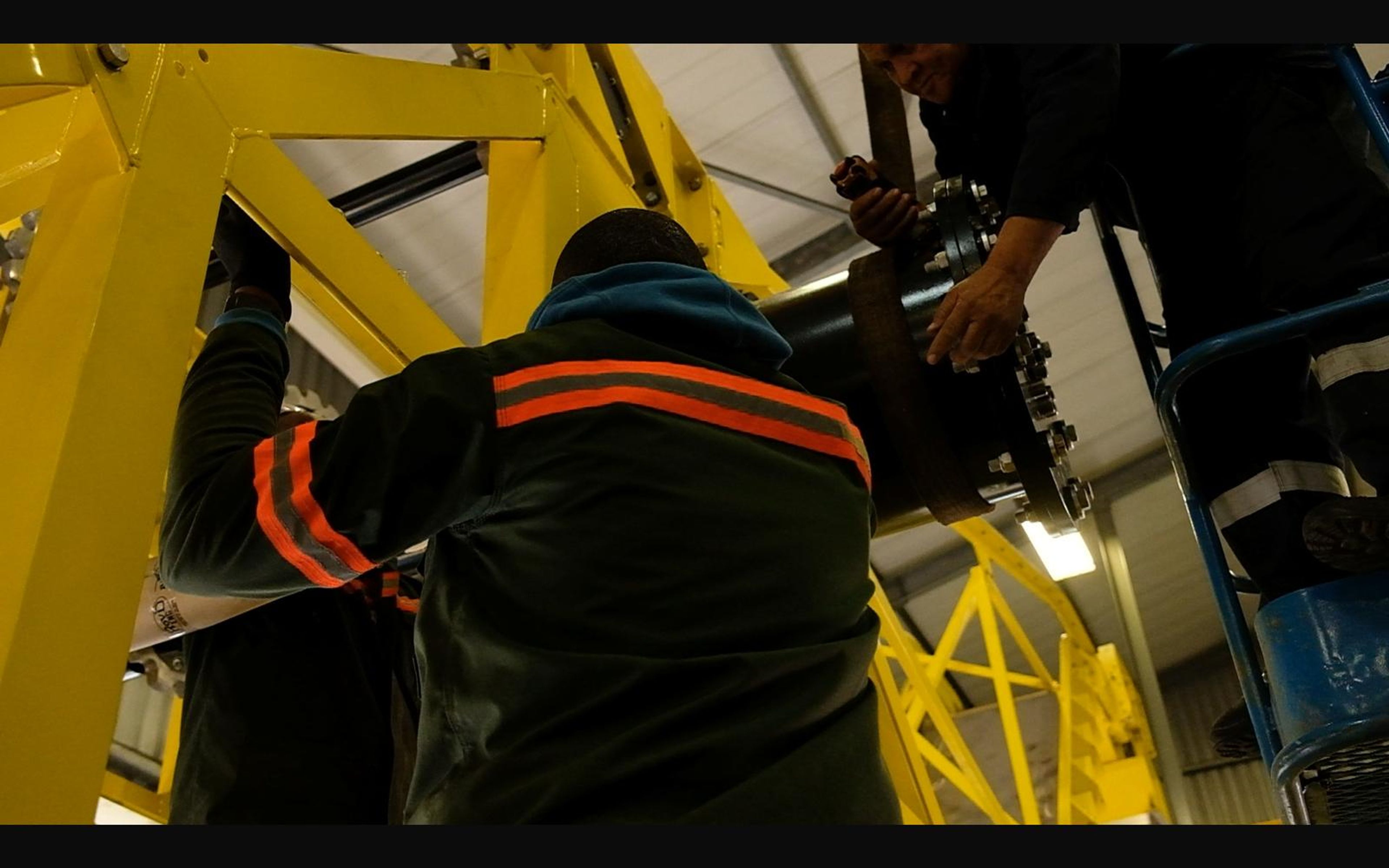 Assembly of the salt harvester, May 2022: chassis sections and components, shoot 7