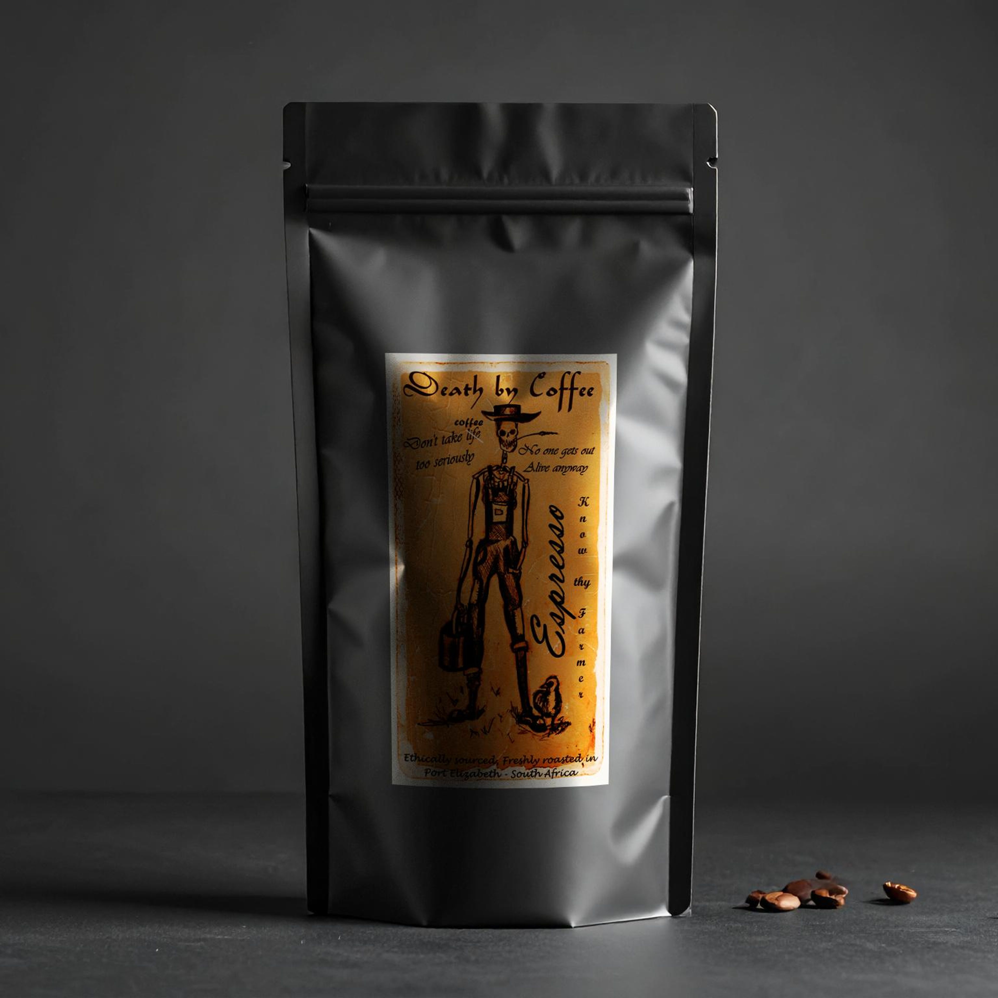 Death By Coffee digital product packshot