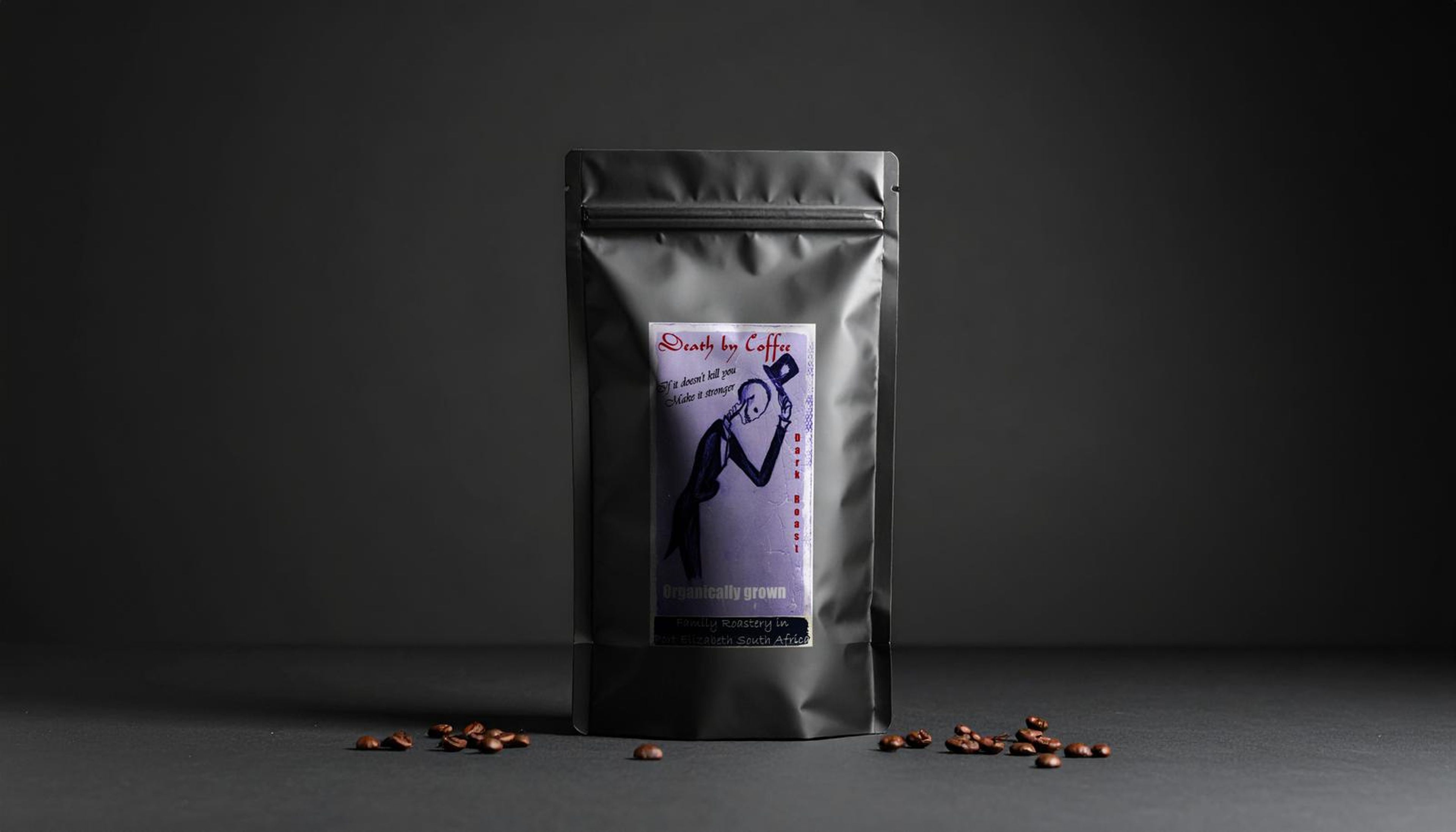 Death By Coffee digital product packshot