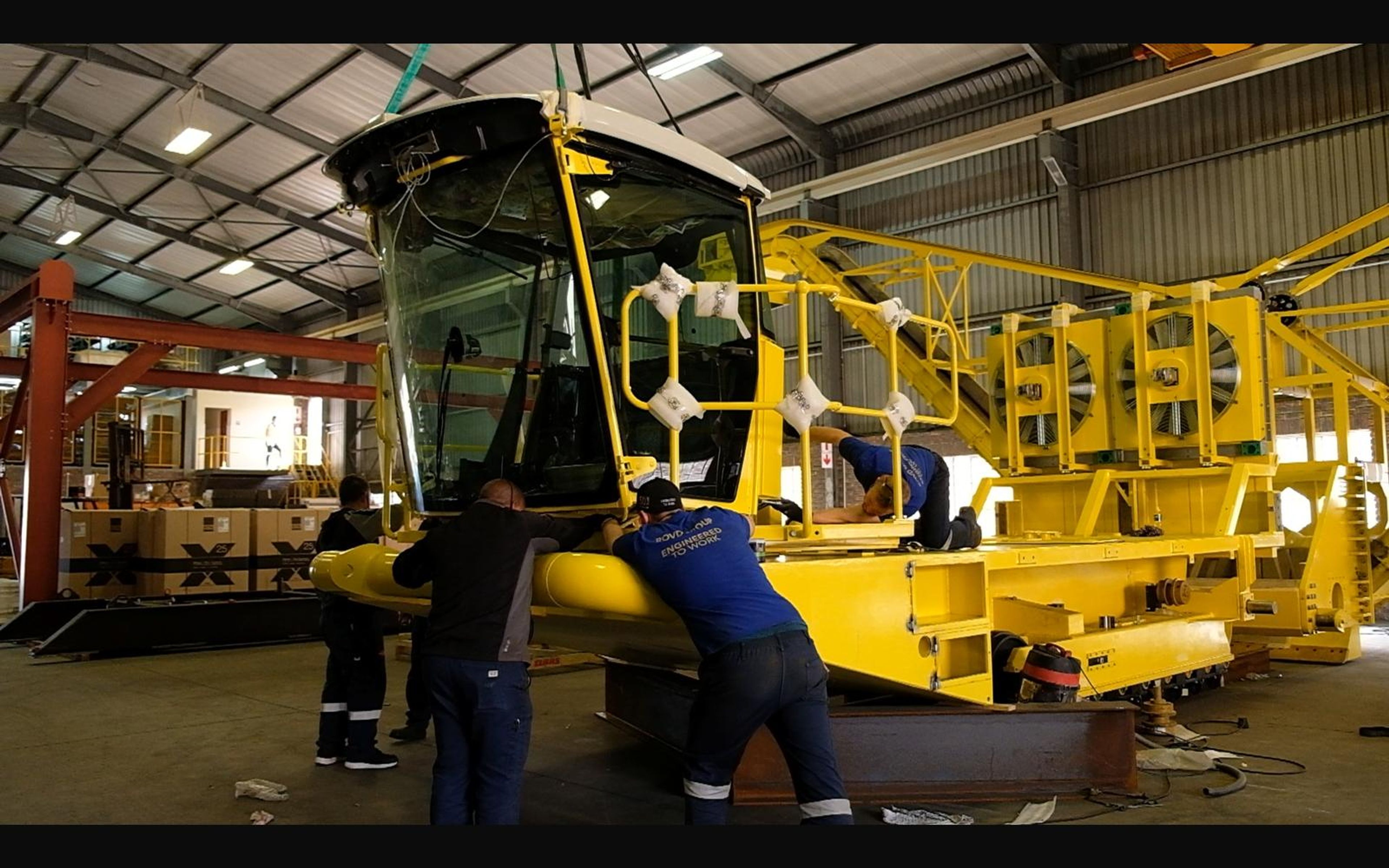 Salt harvester build, June 2022: frame, tracks and drivetrain, shoot 8