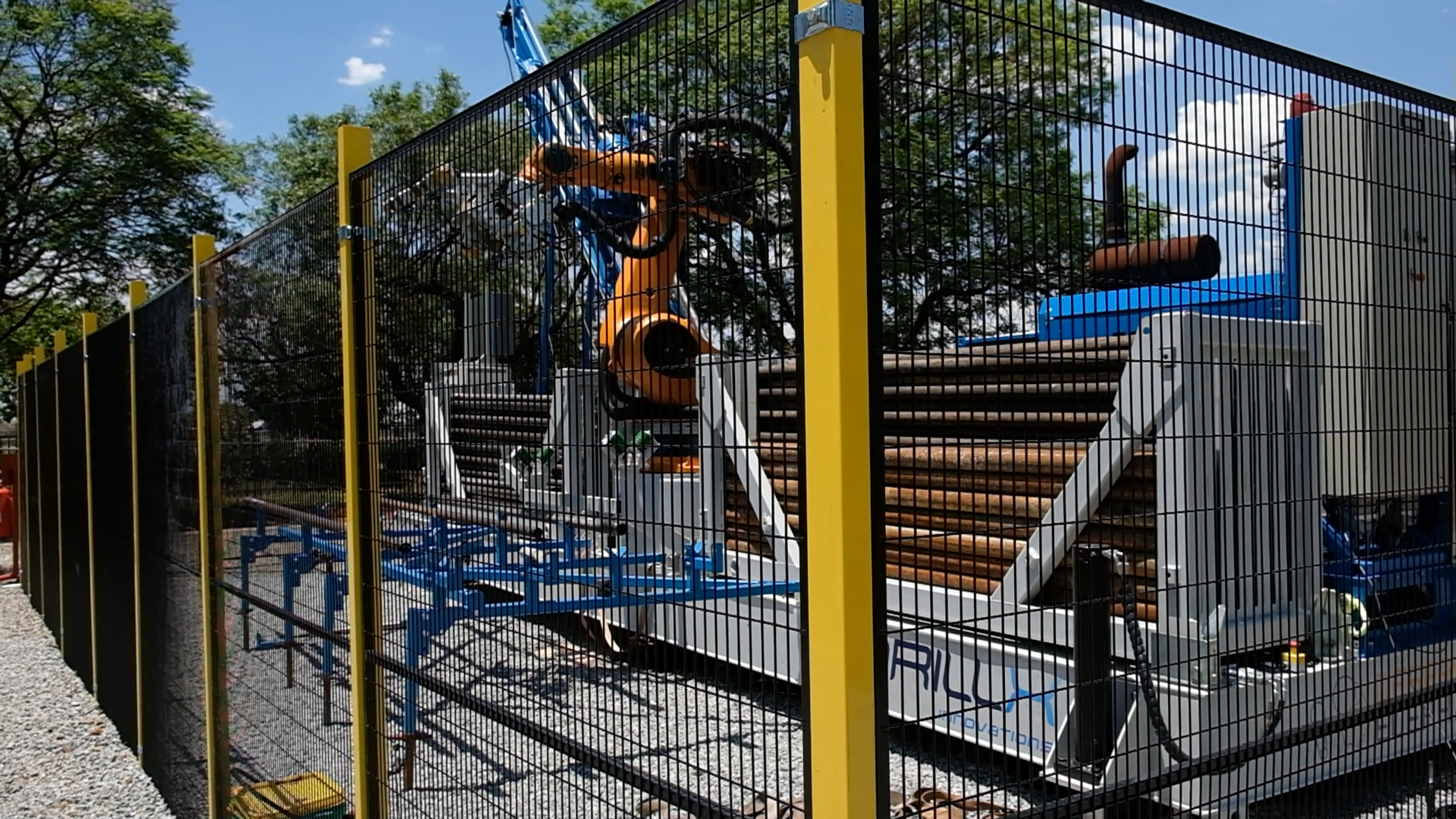 Frame grab 2 from Hall Core Drilling's drill-core bot test sequence at SAR Electronics, Pretoria