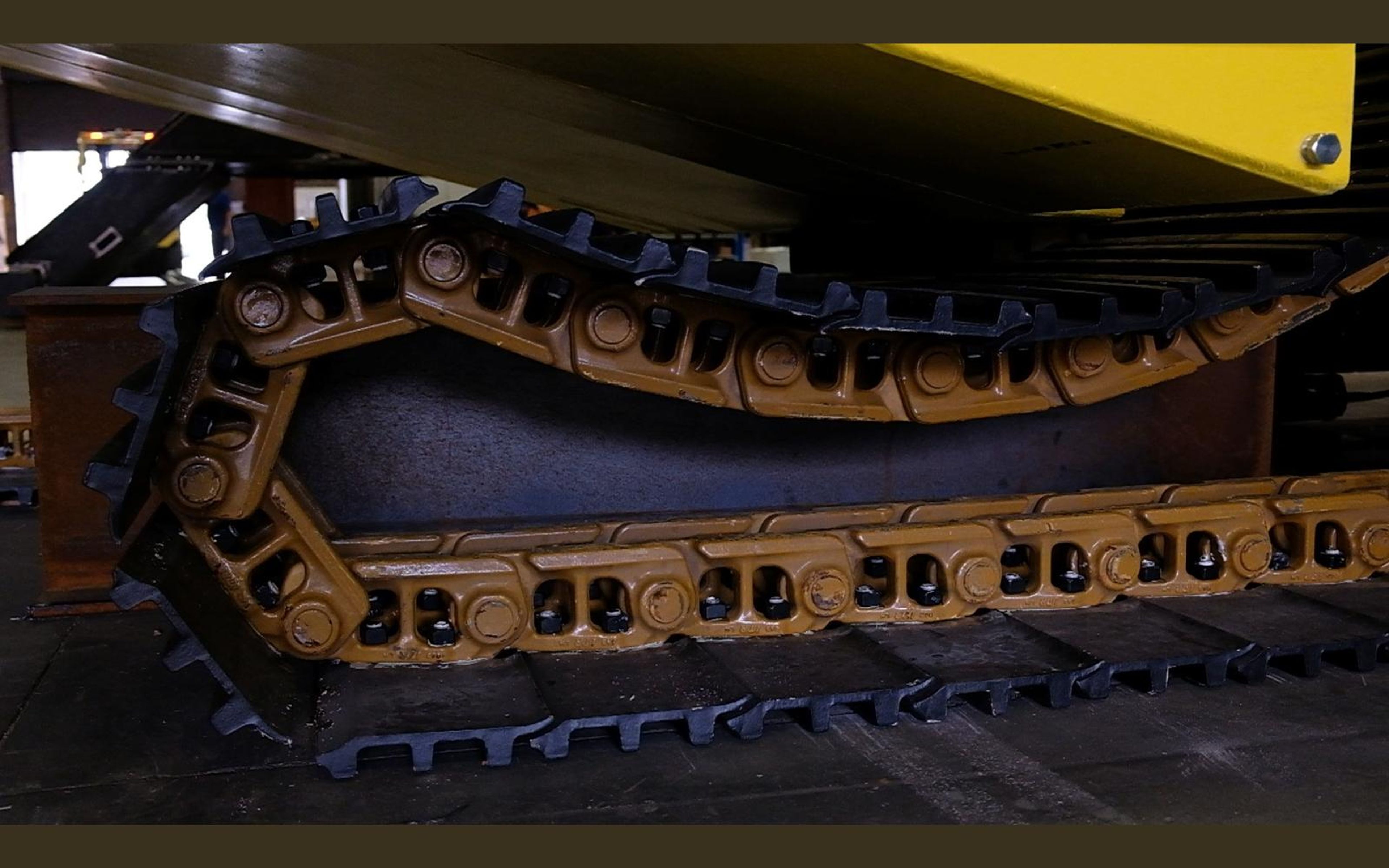 Salt harvester build, June 2022: frame, tracks and drivetrain, shoot 10