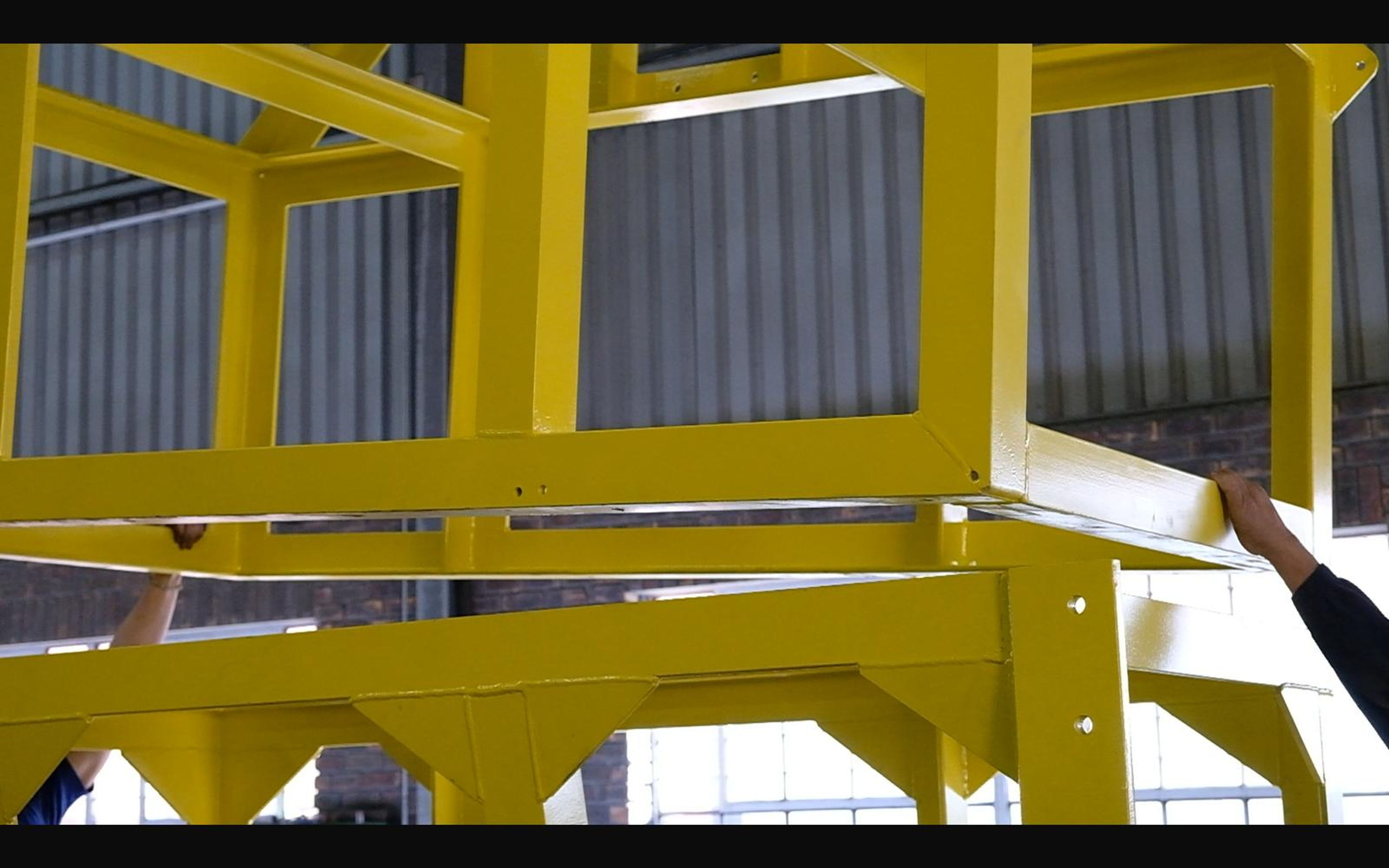 Assembly of the salt harvester, May 2022: chassis sections and components, shoot 3