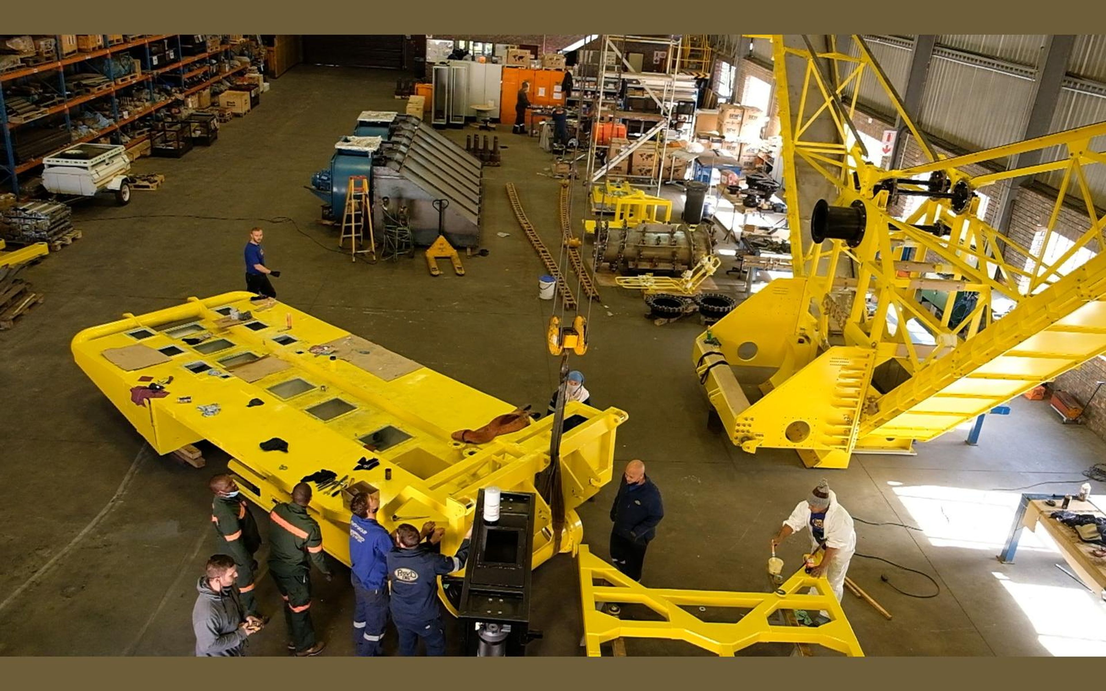 Salt harvester build, May 2022: chassis sections and components, shoot 6