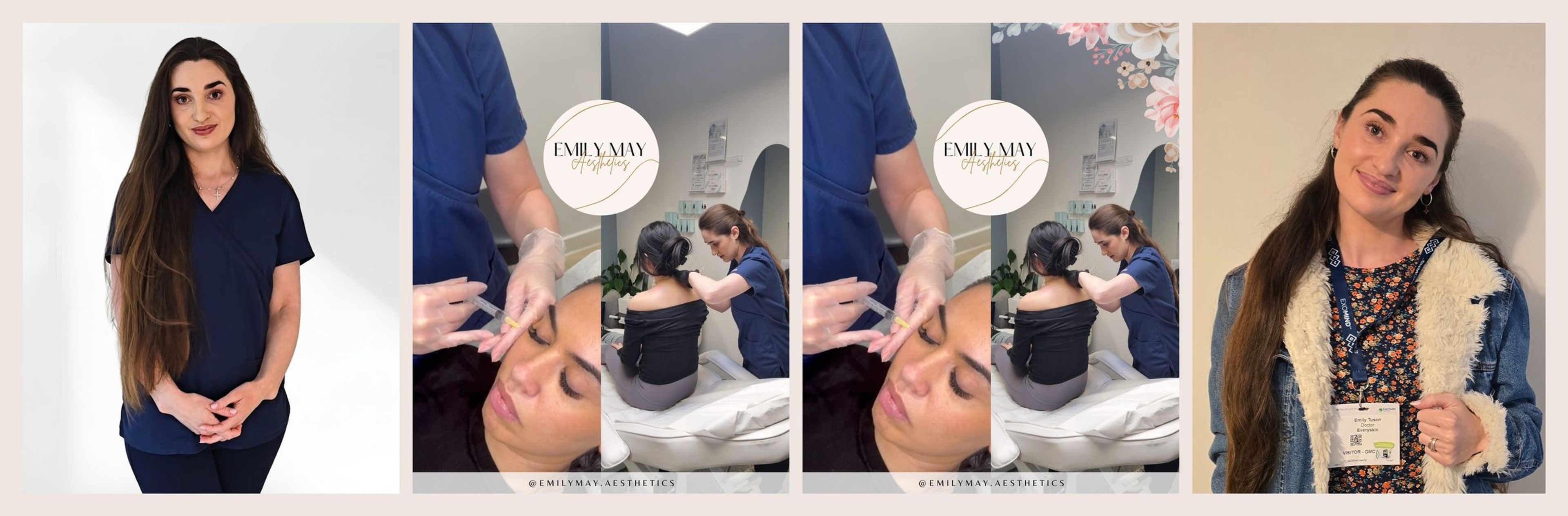 Information and event posts introducing Emily and her clinic