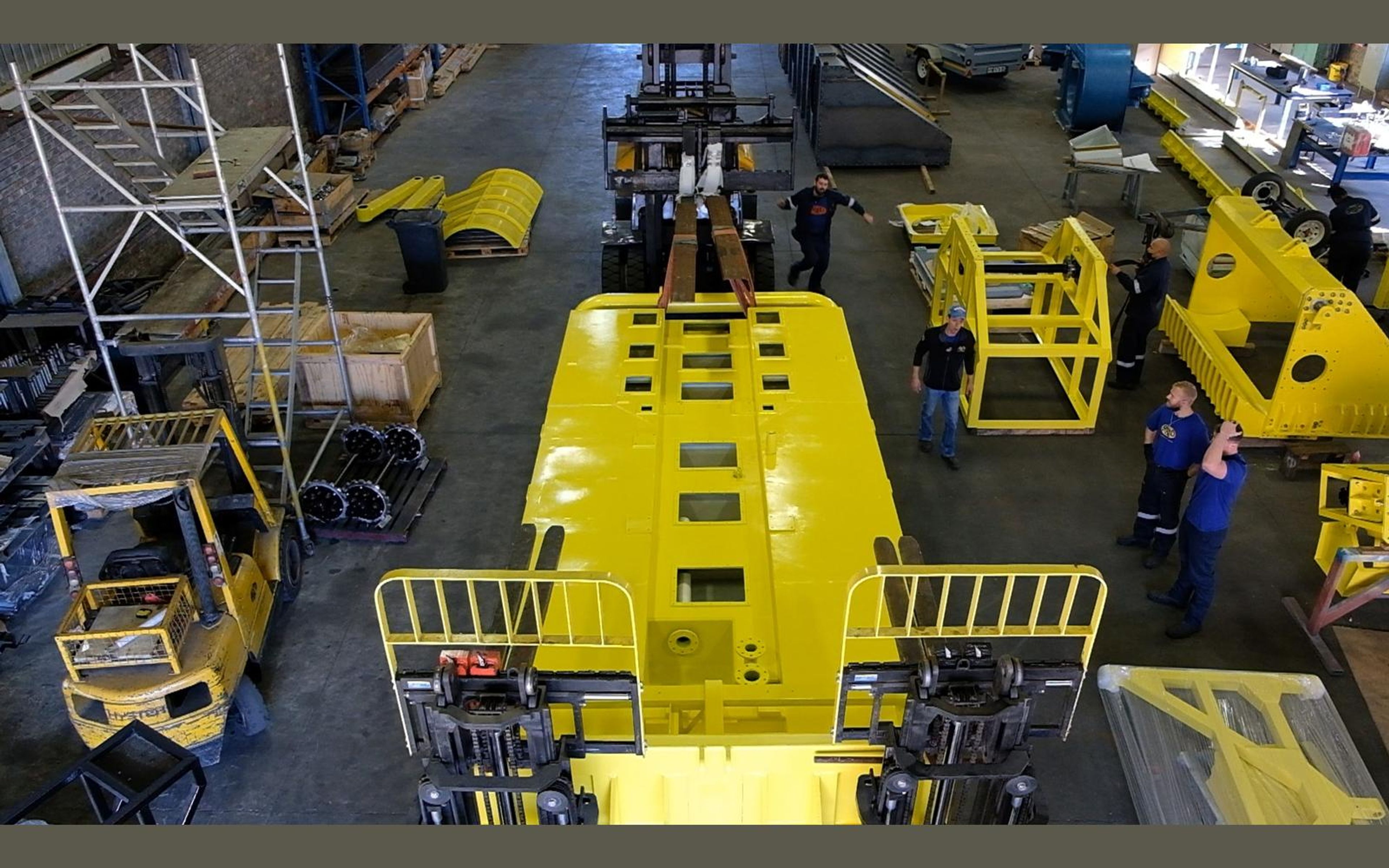 Salt harvester build, May 2022: chassis sections and components, shoot 3