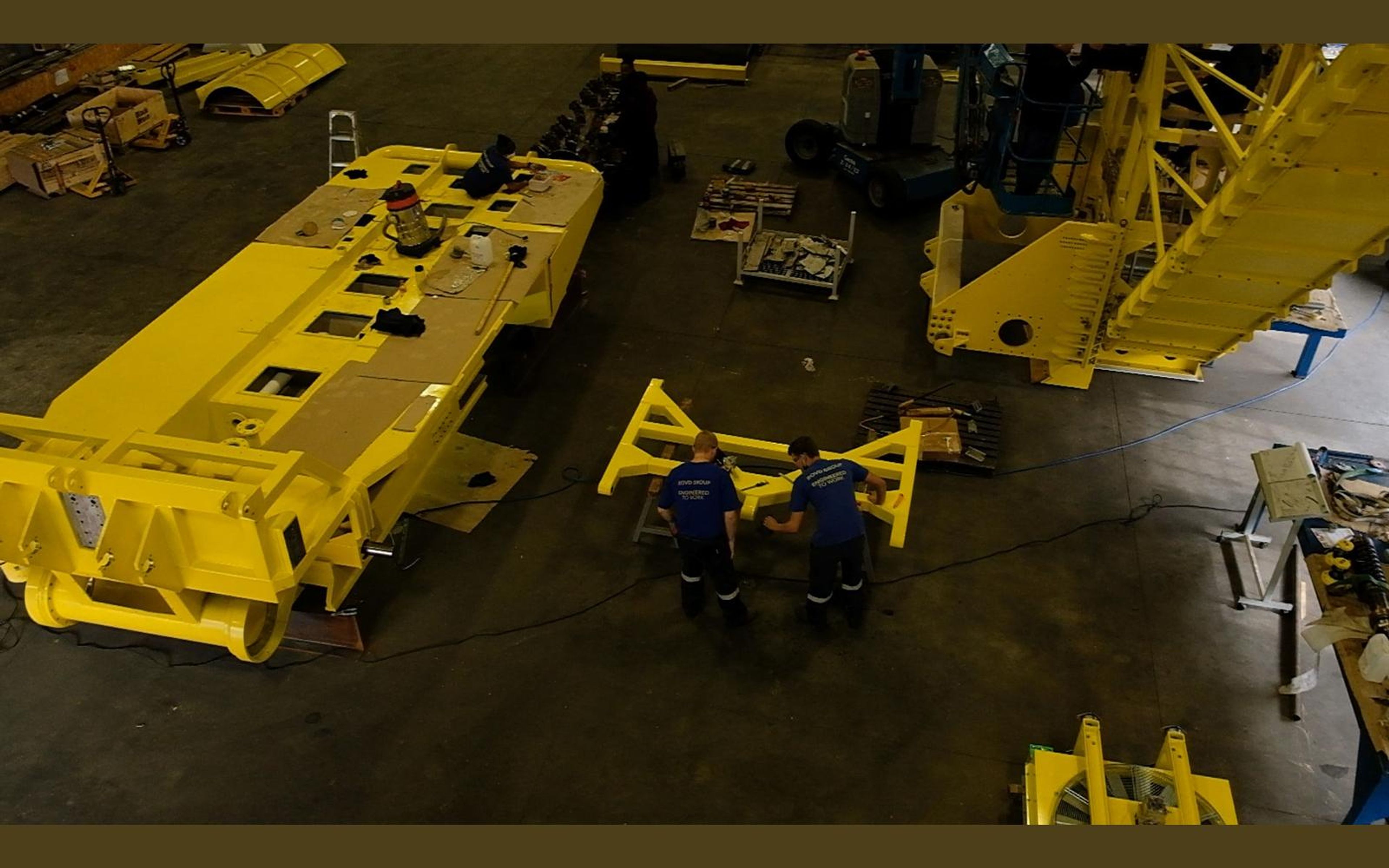 Salt harvester build, May 2022: chassis sections and components, shoot 4